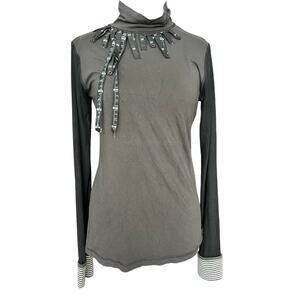 Cop Copine Asymmetric Tie Neck Top Avant Garde French Designer Y2K S